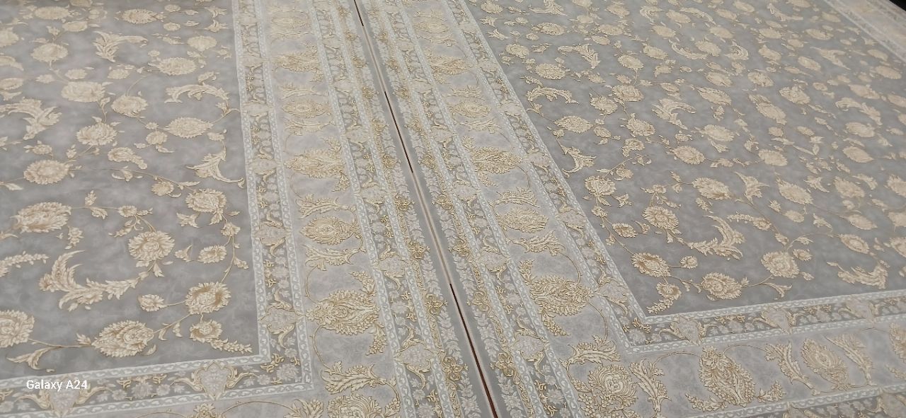 دوتخته فرش کاشان ۱۲۰۰شانه تراکم۳۶۰۰