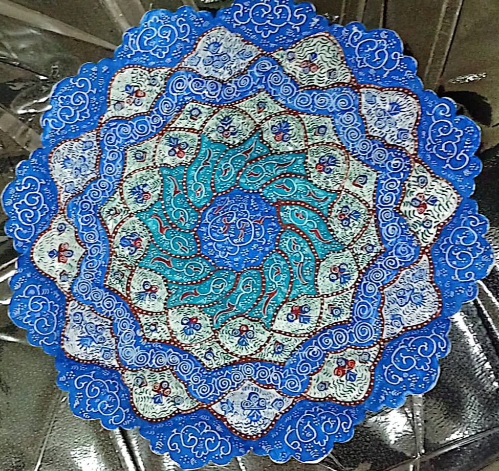 بشقاب مینا کاری