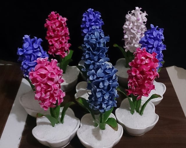 گل مصنوعی مجسمه سنگ مصنوعی شمع 