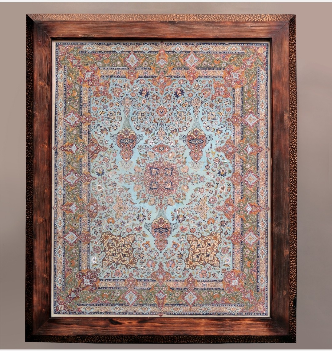 تابلو قدیمی نقاشی فرش ایرانی