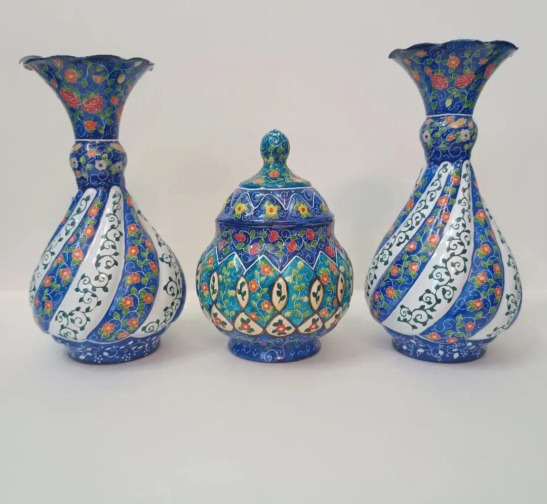 میناکاری روی مس نقاشی شیرازی 