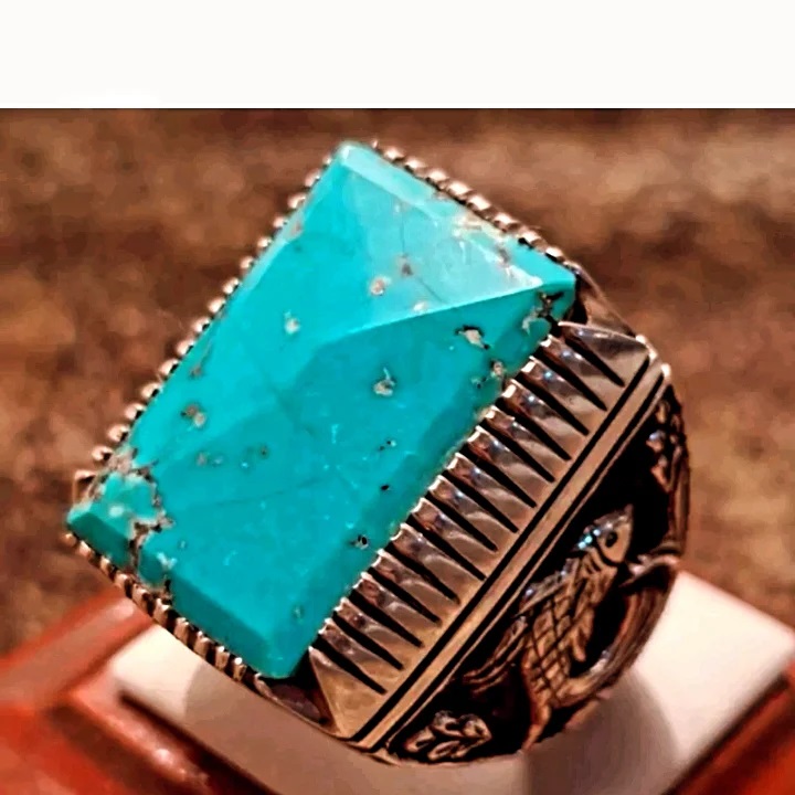 انگشتر فیروزه اصل معدنی 