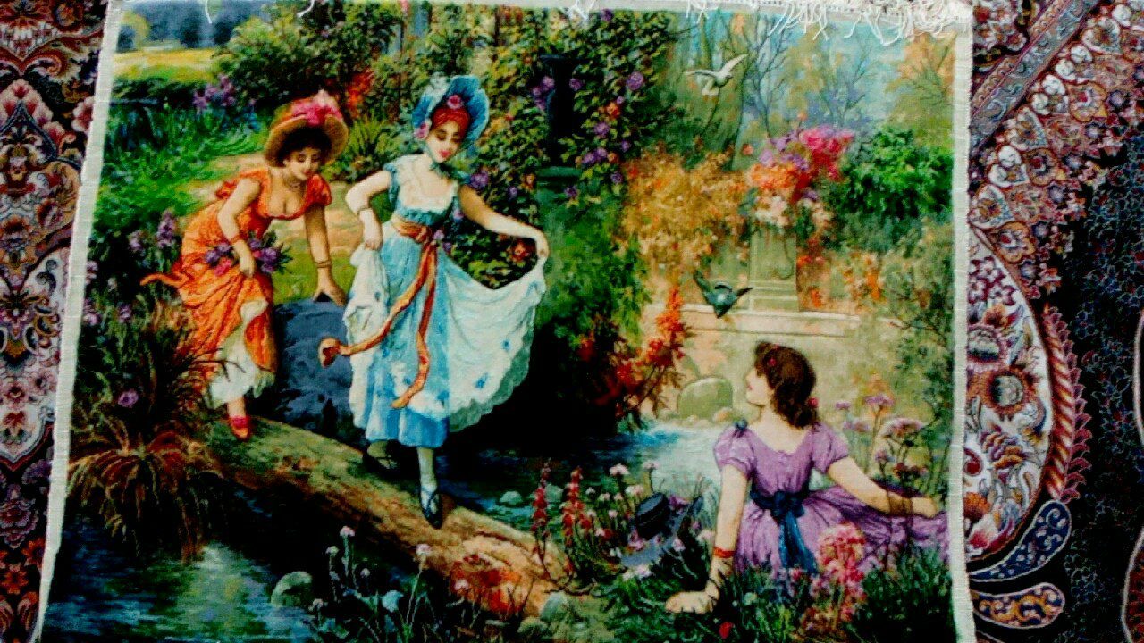 تابلو فرش ابریشم