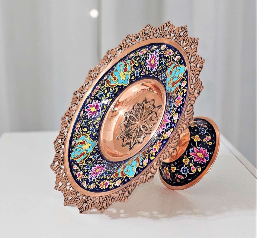 شیرینی خوری طرح میناکاری شده 