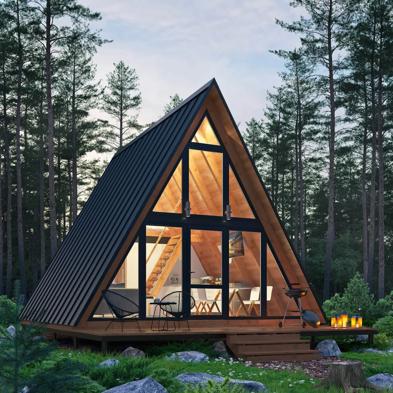 Prefab wooden house