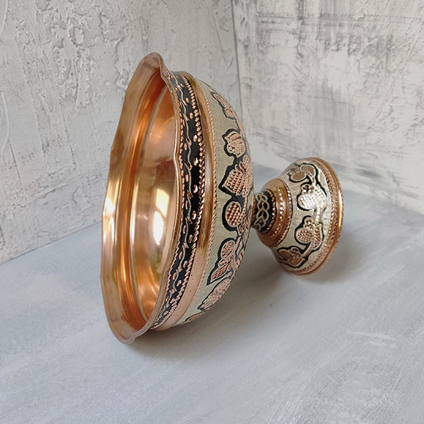 شکلات خوری مسی نقره کوب