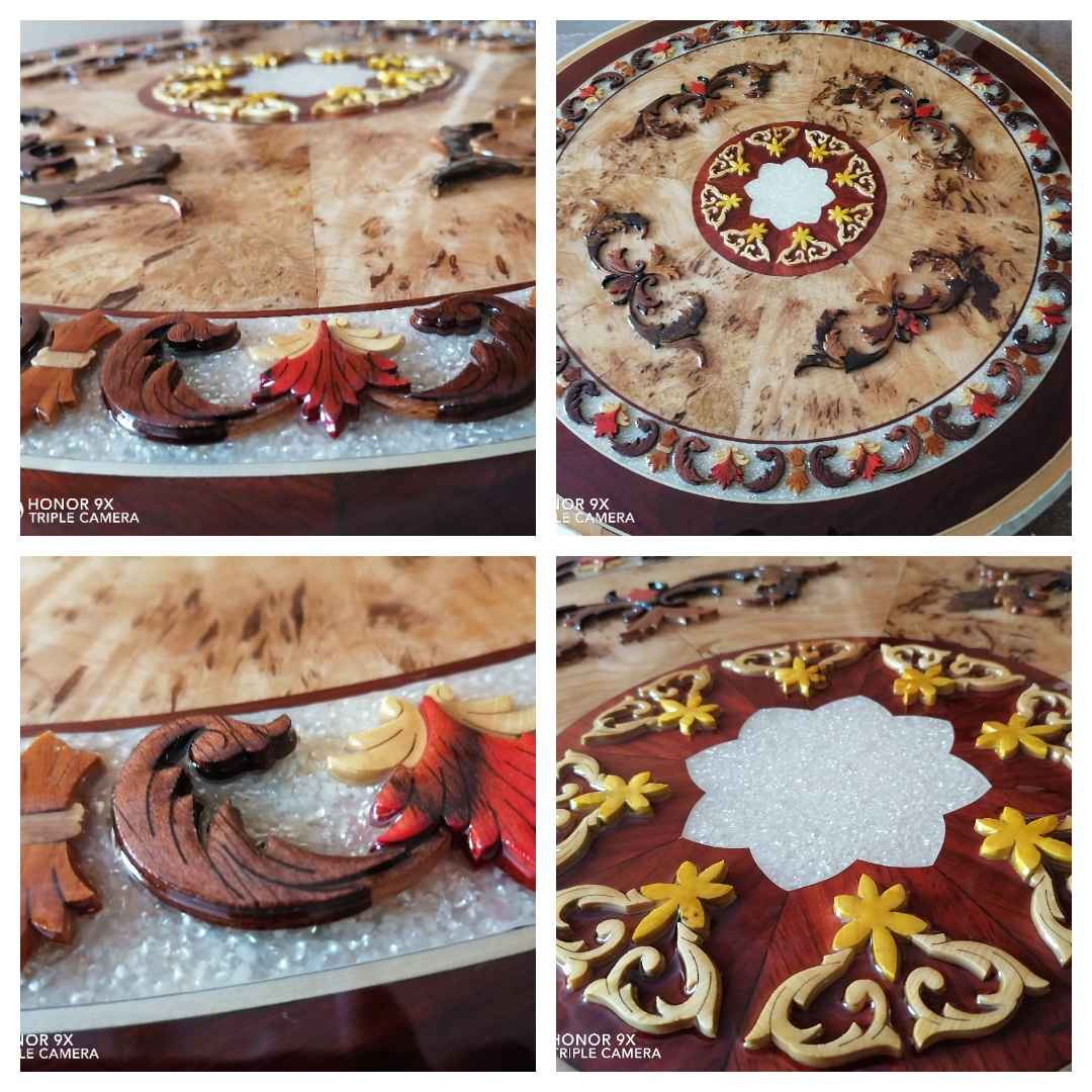 میزهای  معرق   با سنگهای نیمه قیمتی