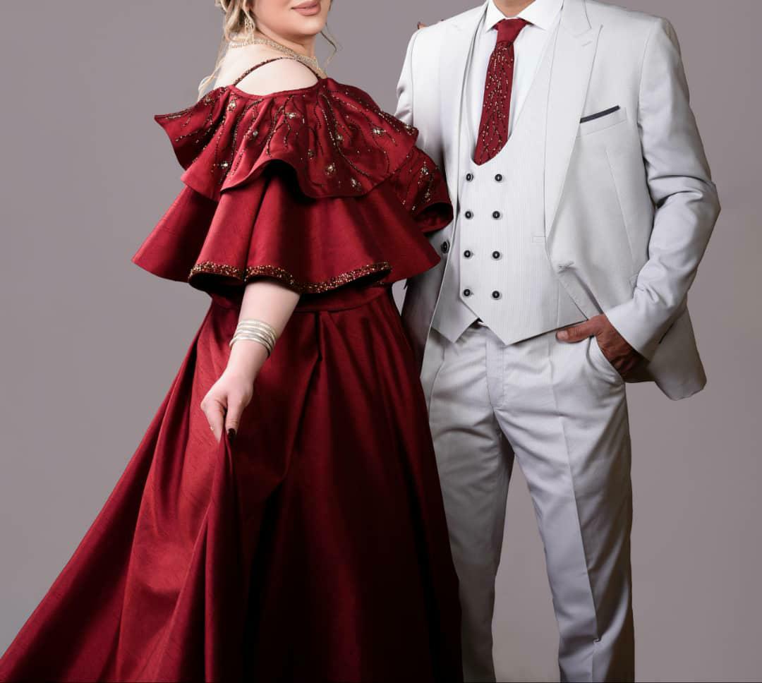 لباس عروس زرشکی