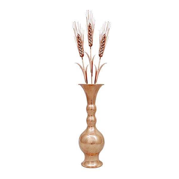 گلدان مسی و سنبل مسی