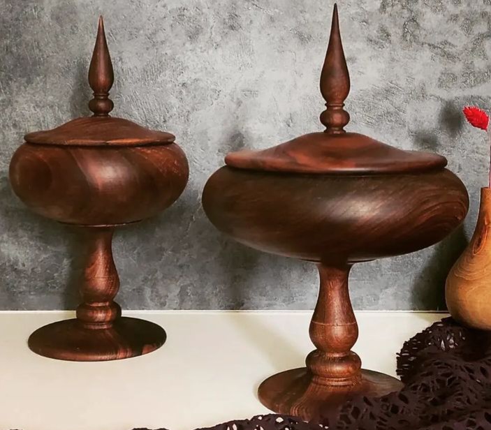 ظروف چوبی و روستیک هنر دست