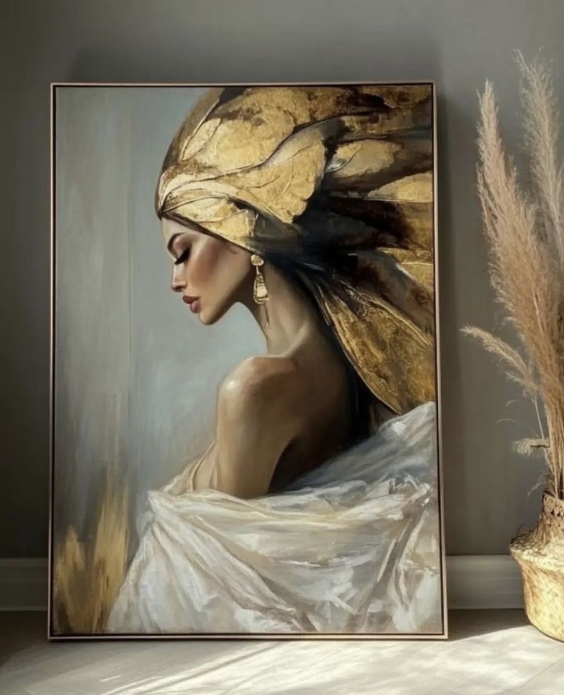 تابلو برجسته تکسچر ورق طلا