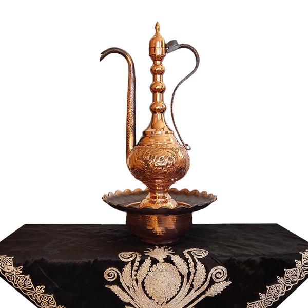 افتابه لگن مسی قلم زنی