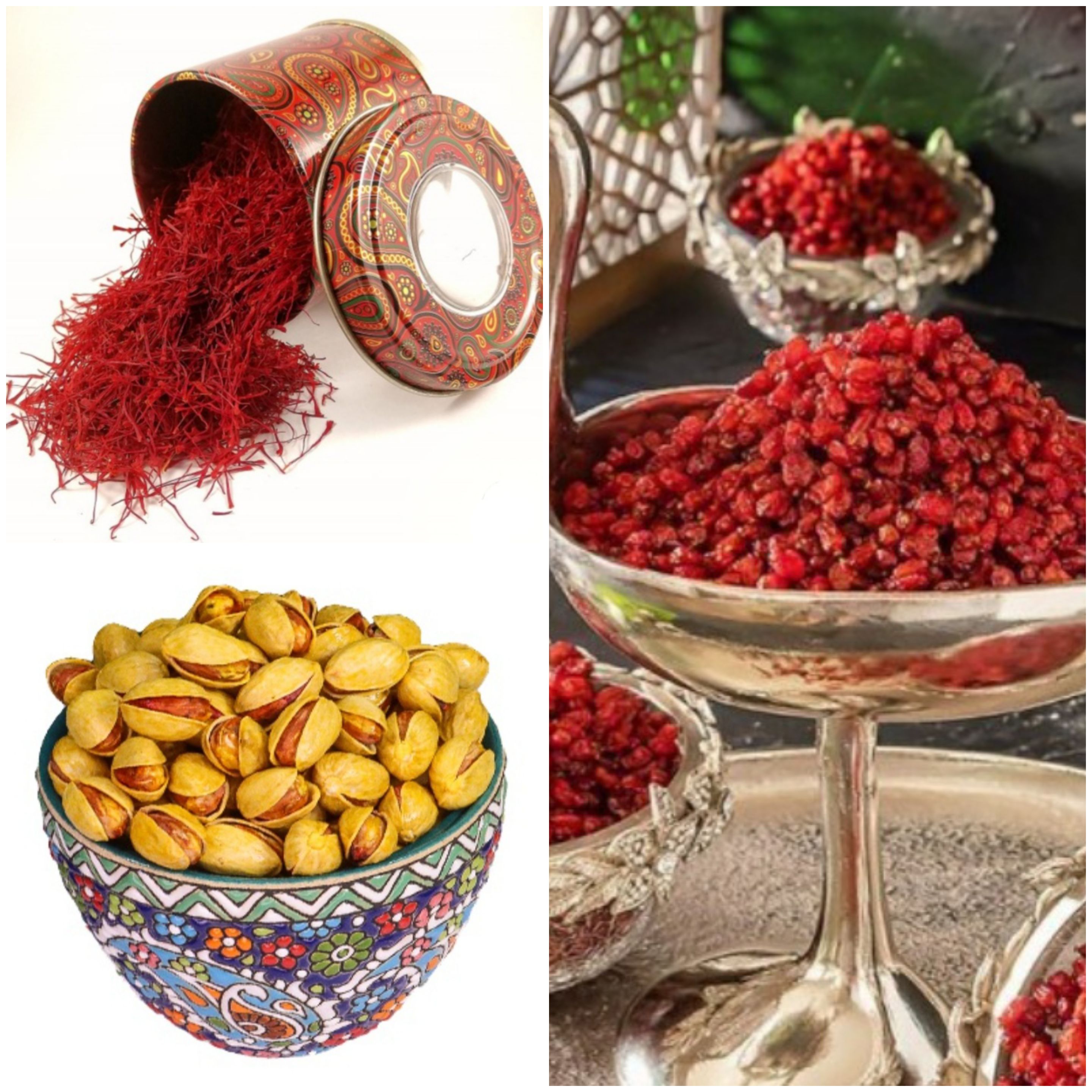 زعفران و زرشک اعلا قائنات و انواع پسته 