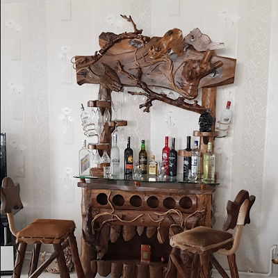 صنایع دستی چوبی با پوست گاو طبیعی