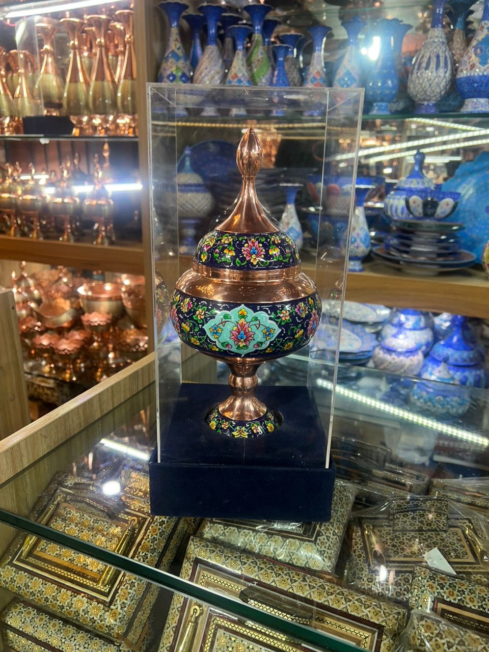 ظروف خاتم کاری و مینا کاری