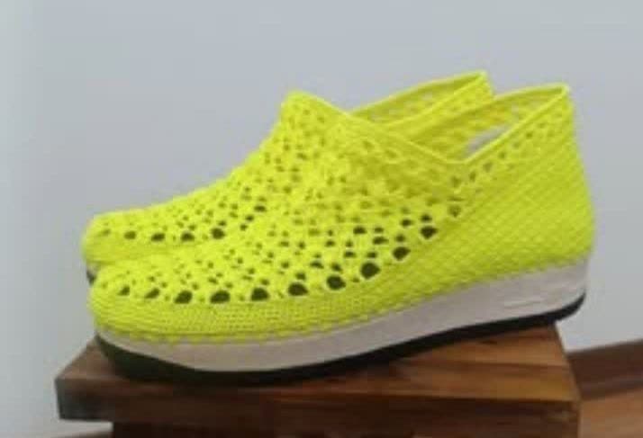 Macrame yarn shoes
