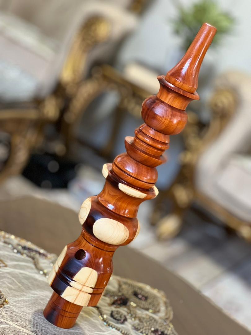 قلیون دورنگ چوب سرخ