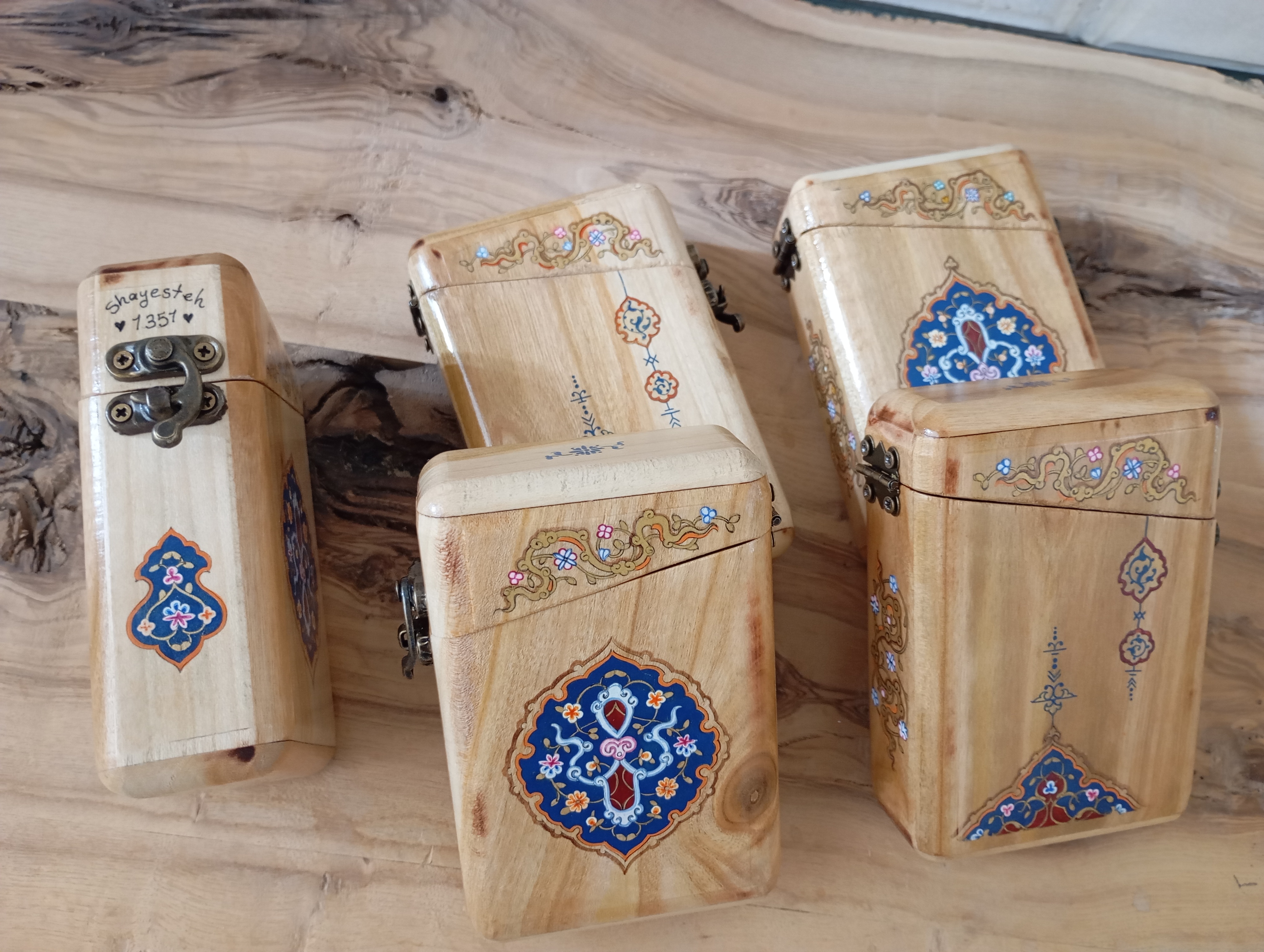 جعبه پاسور تکی تذهیب کاری