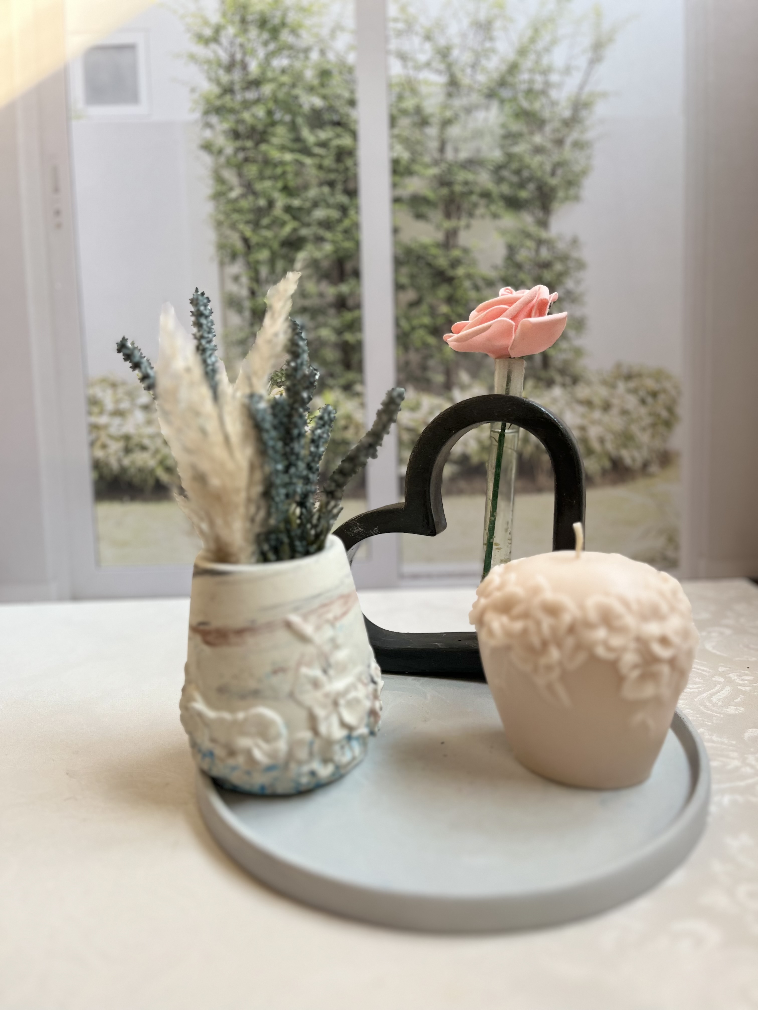 ست شمع وگلدان