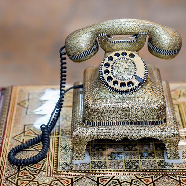 تلفن سنتی خاتم کاری شده نفیس