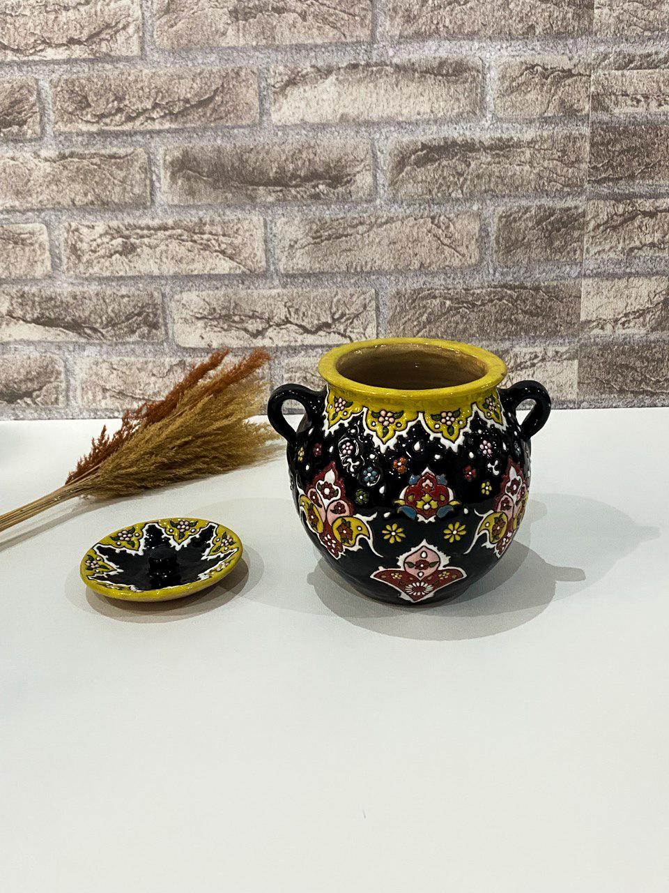 Iranian Minakari on pottery