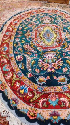 فرش بیضی 6 متری ریزبافت تبریز