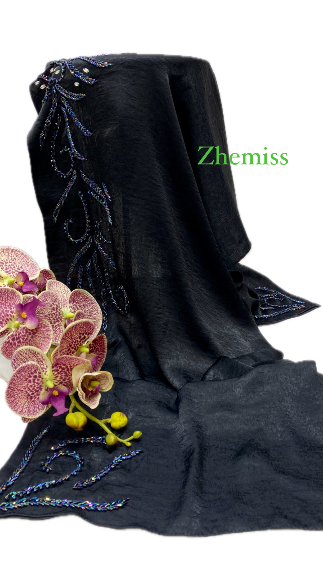 شال   جواهر دوزی دست دوز