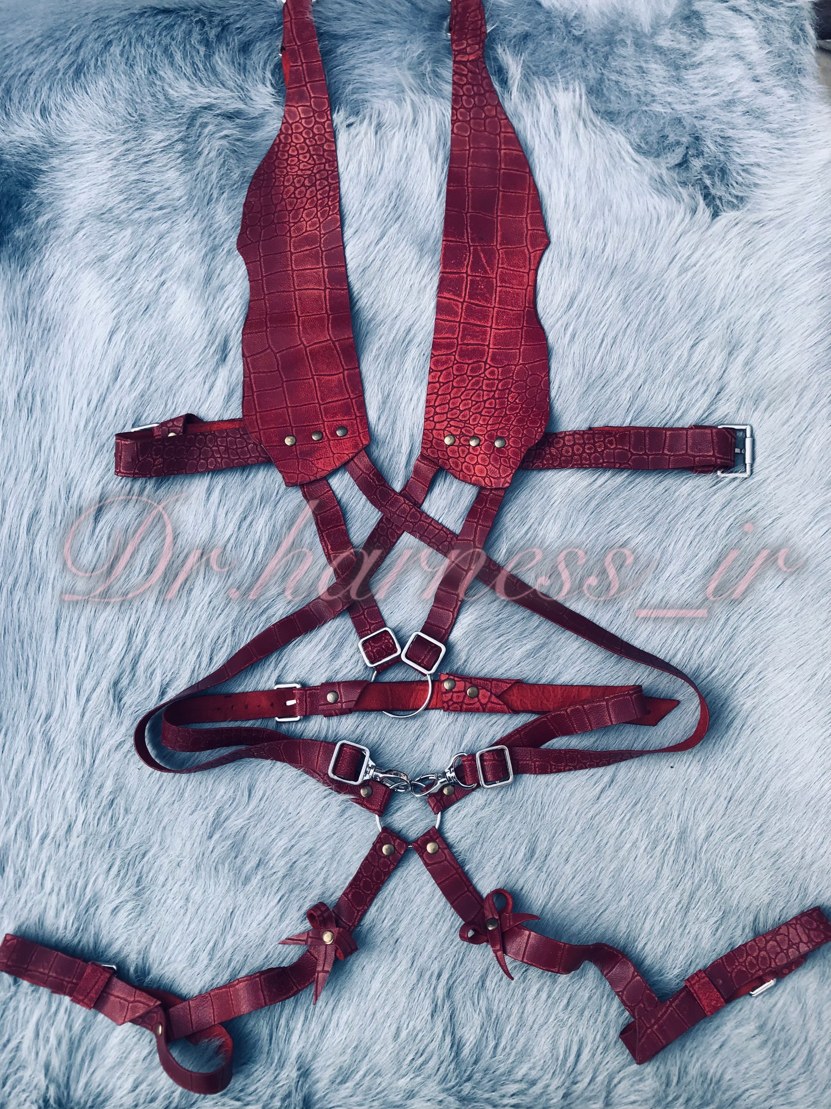 Harness Garter Natural Leather