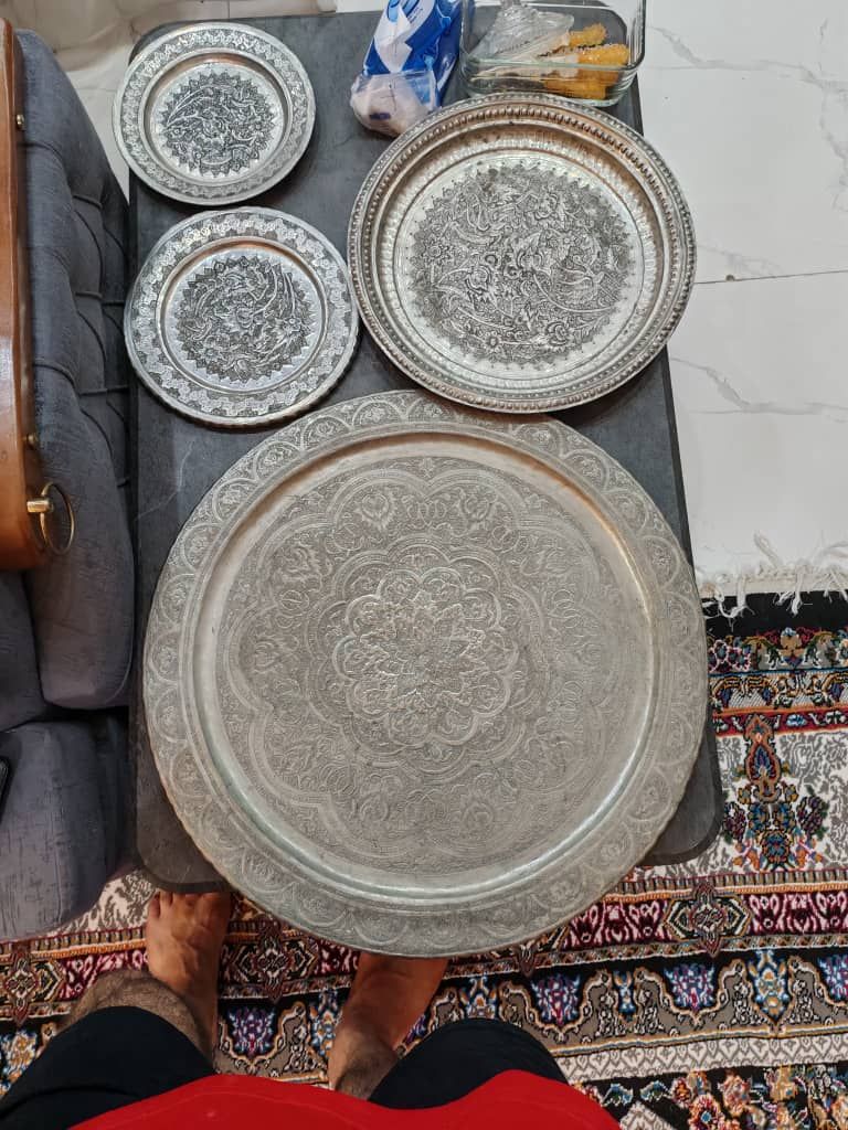 سینی مسی قلم زنی شده