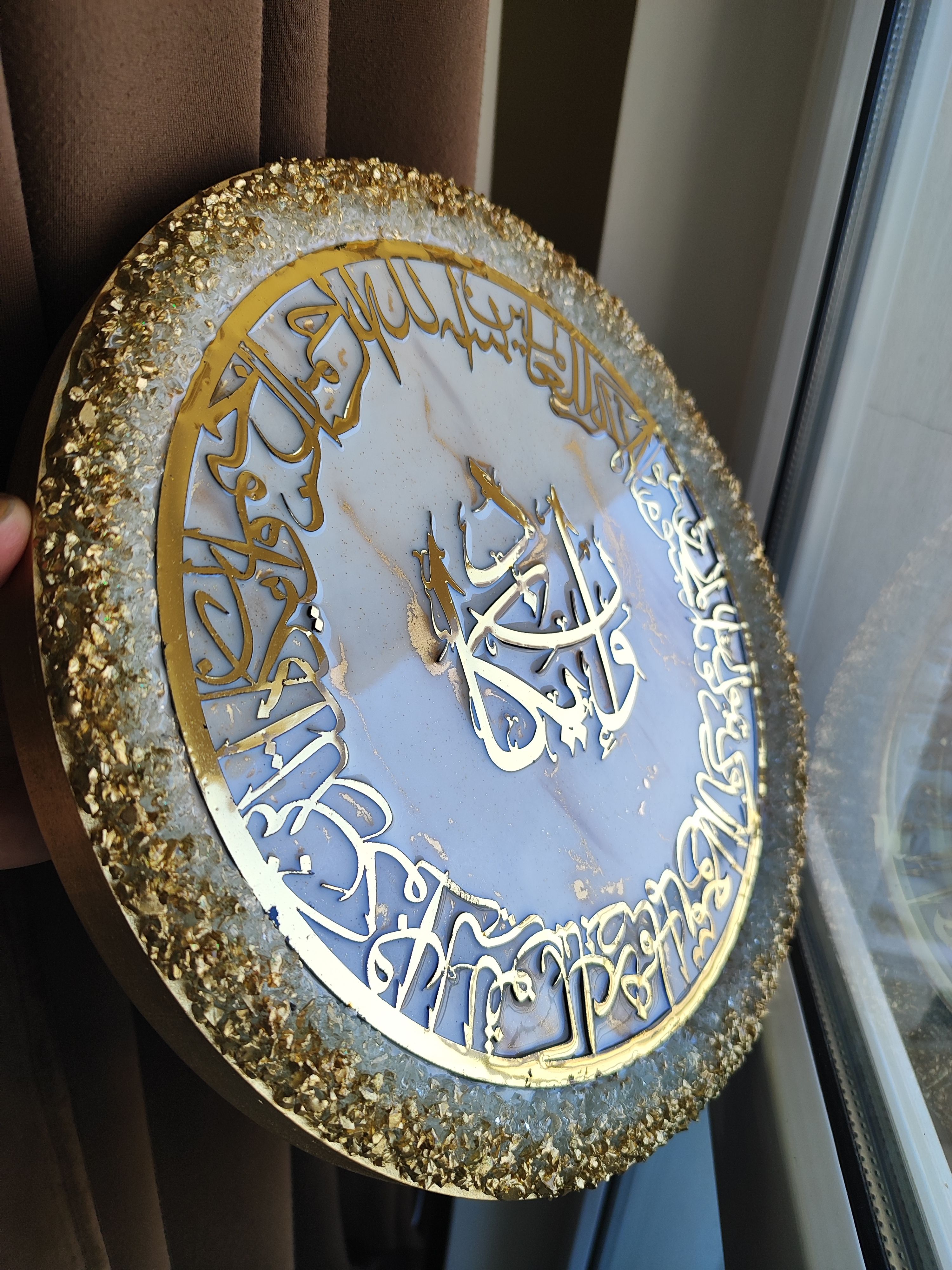 ساعت دیواری رزینی دست ساز 