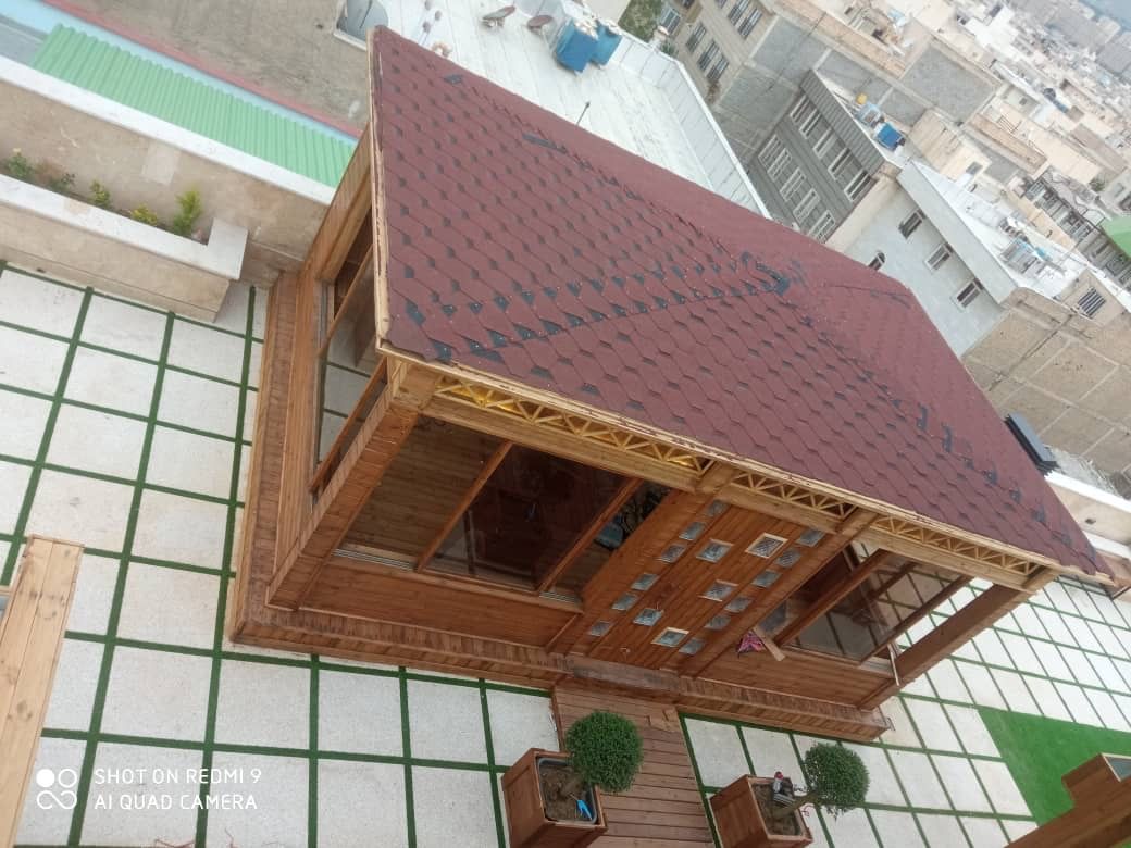 الاچیق چوبی سایبان چوبی پرگولا روفگاردن