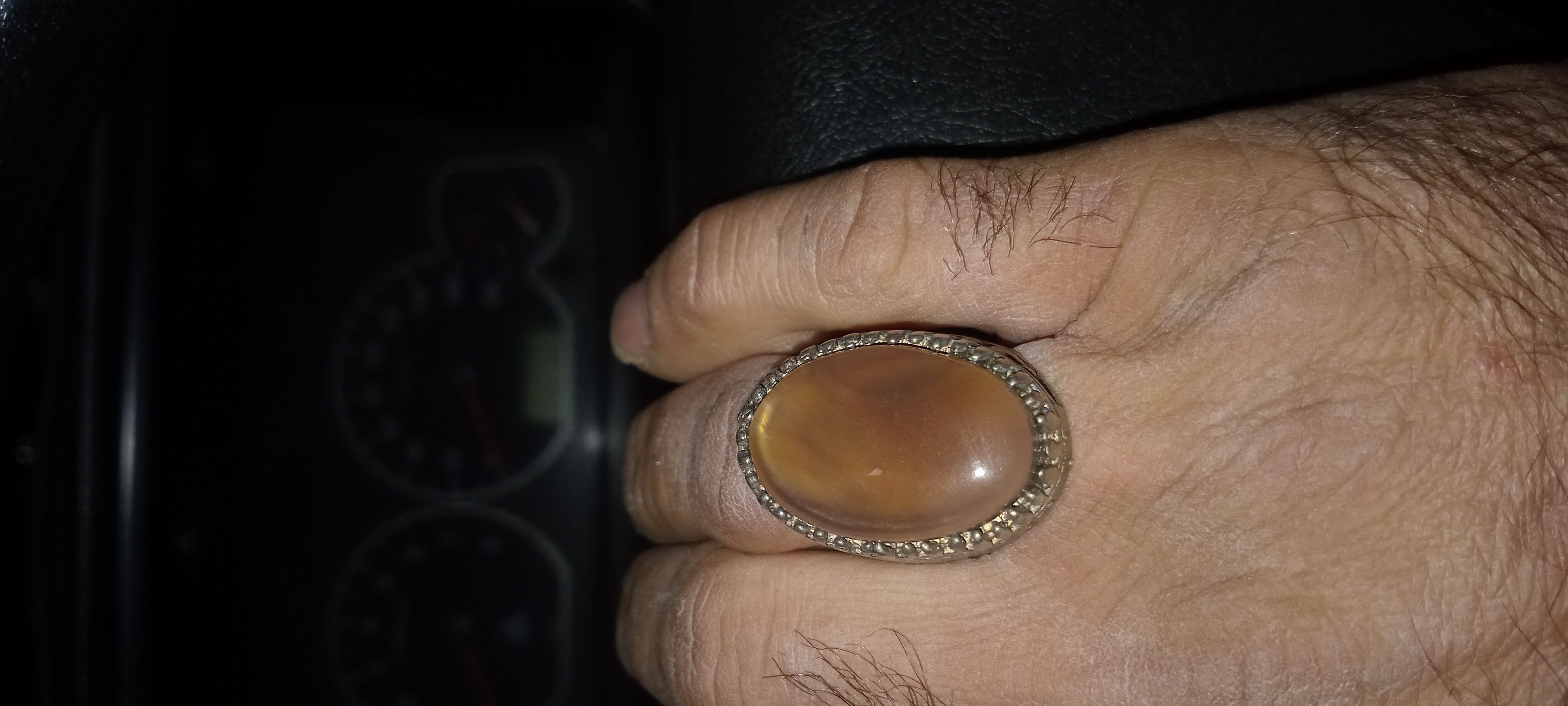 انگشتر عیقیق سلیمان اصل معدنی 