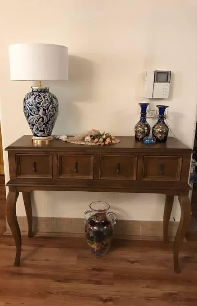 گلدان  و آباژور طرح برجسته دو رنگ