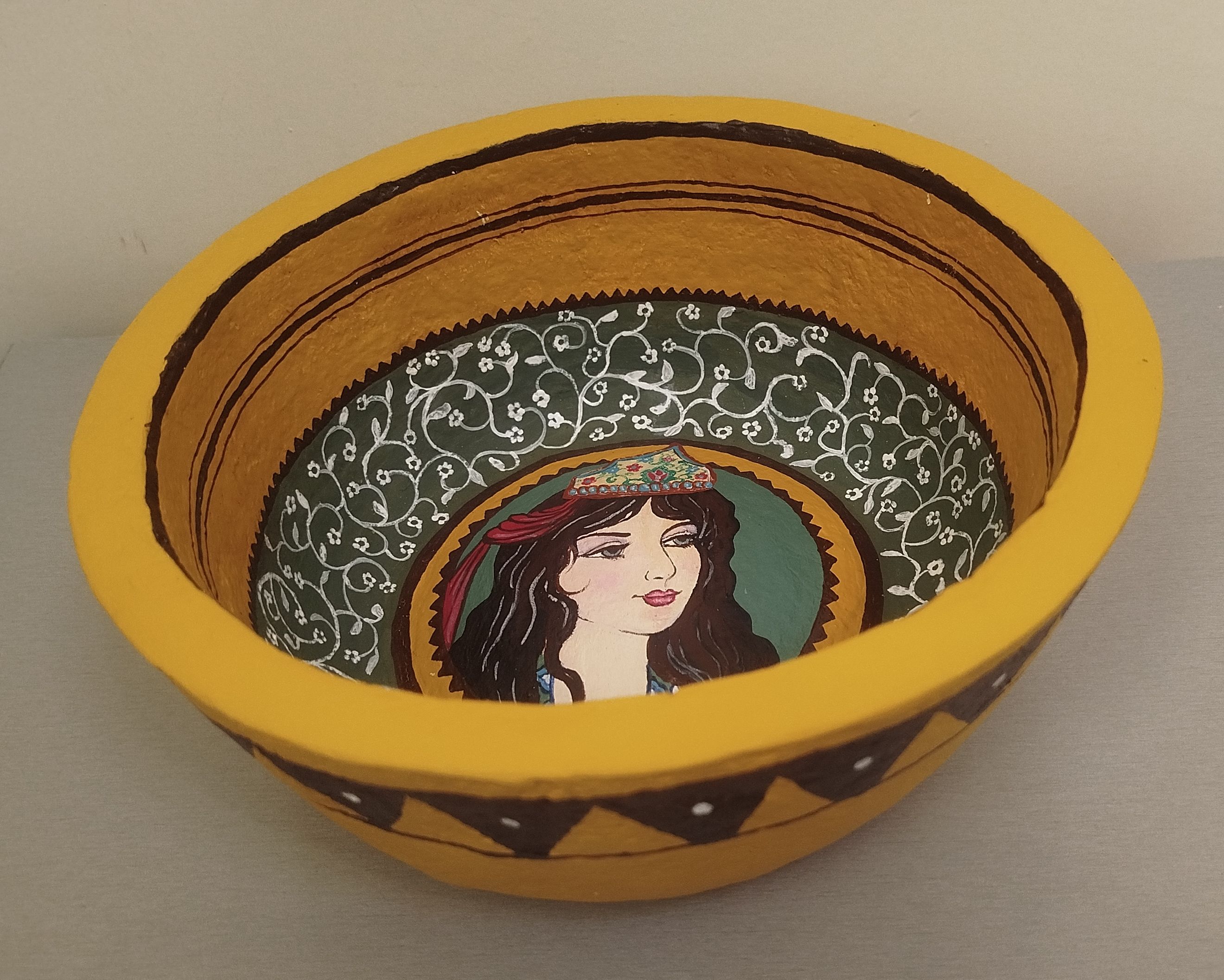 کاسه دست ساز پاپیه ماشه
