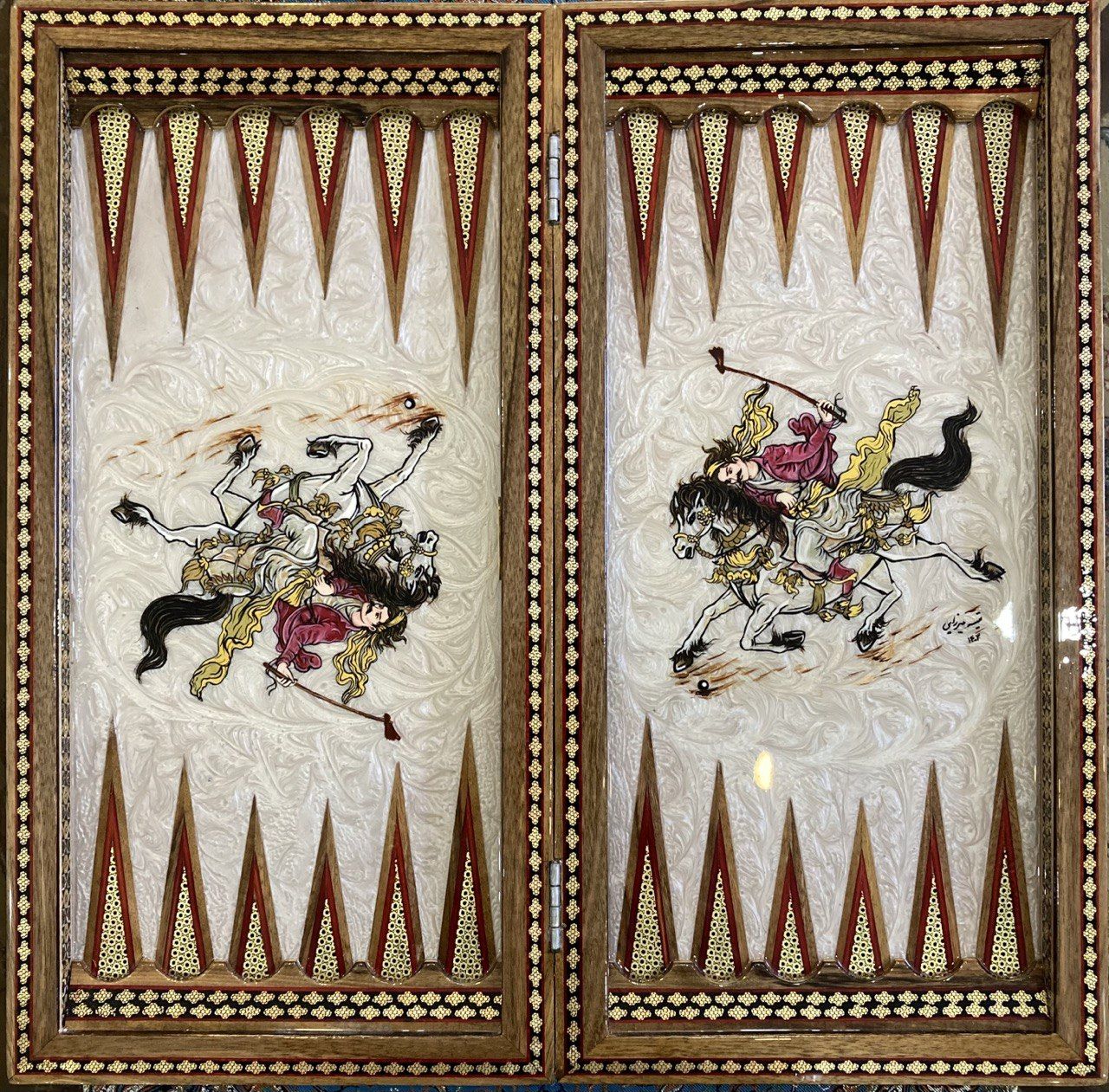 صنایع دستی خاتم کاری تخته نرد