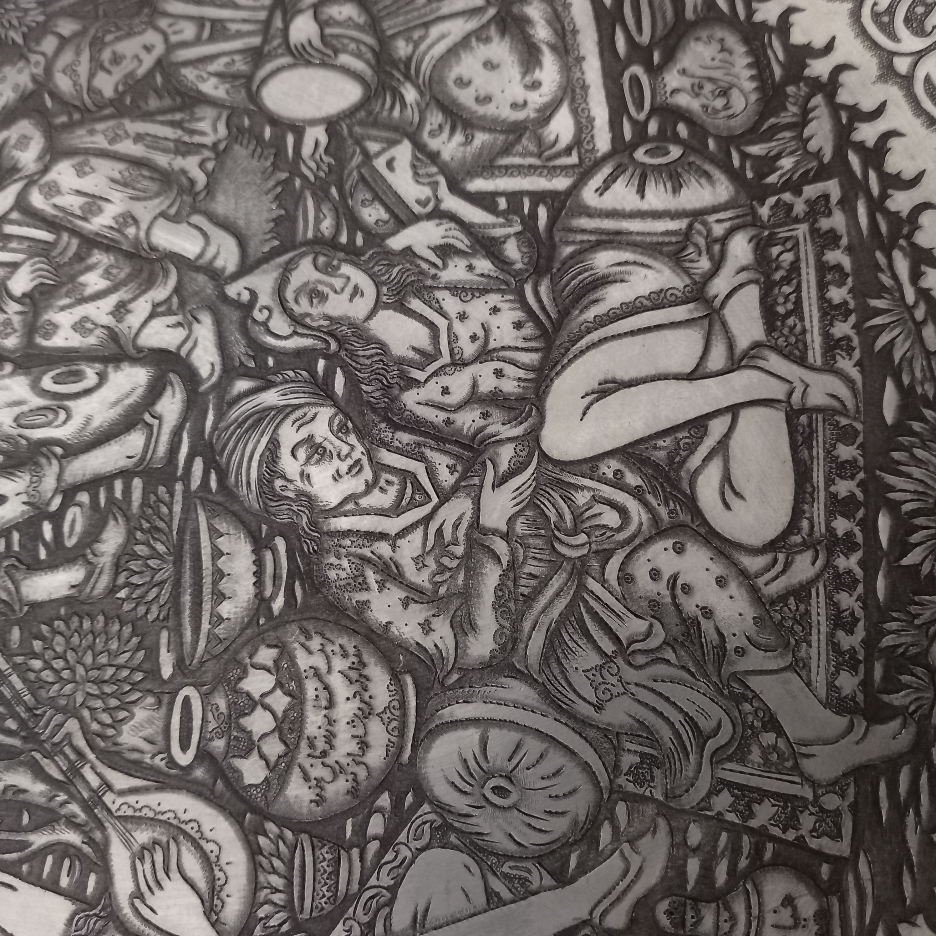 سینی مسی دست‌ساز بسیار زیبا