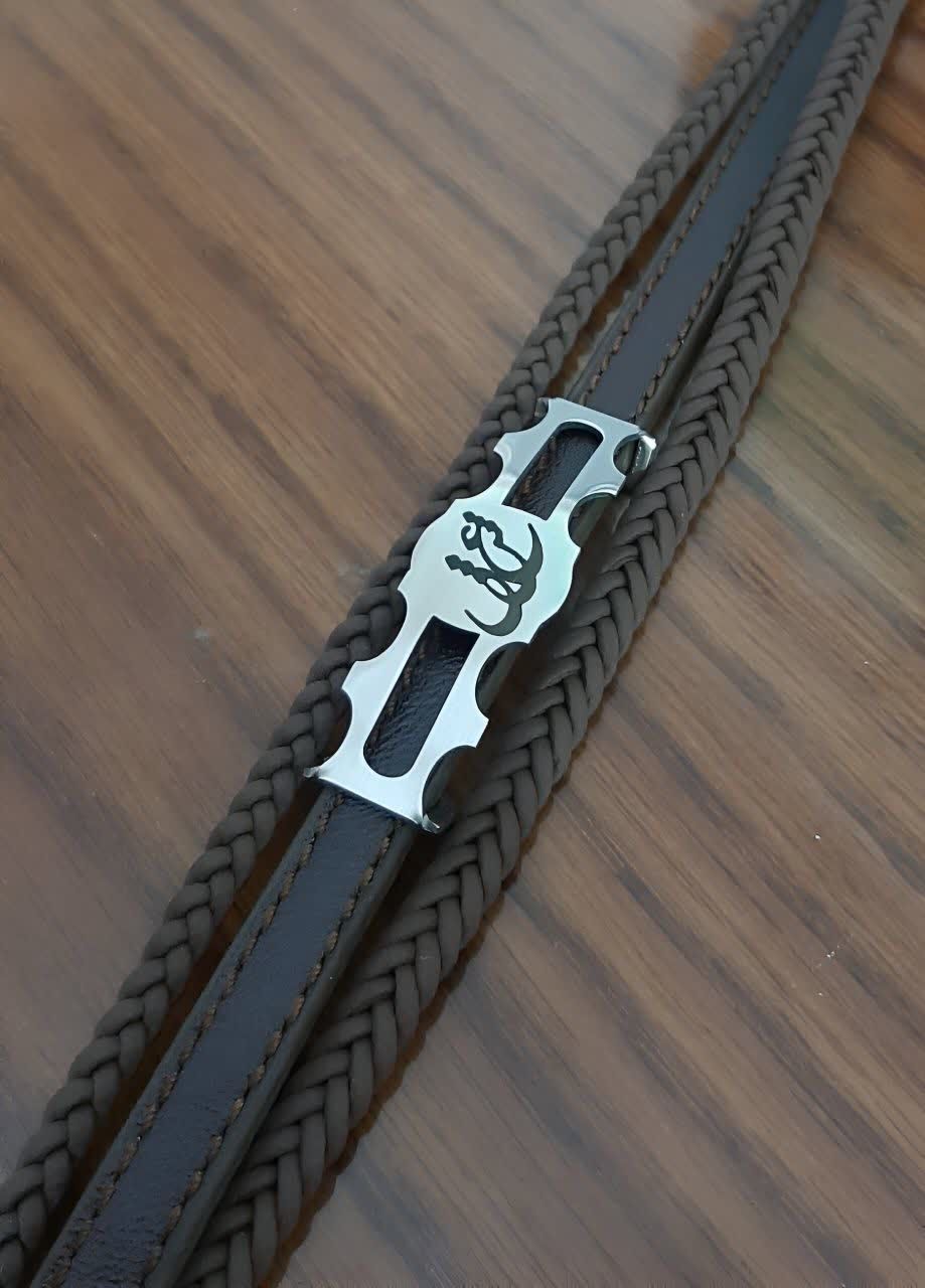 دستبند چرم طبیعی گاوی 