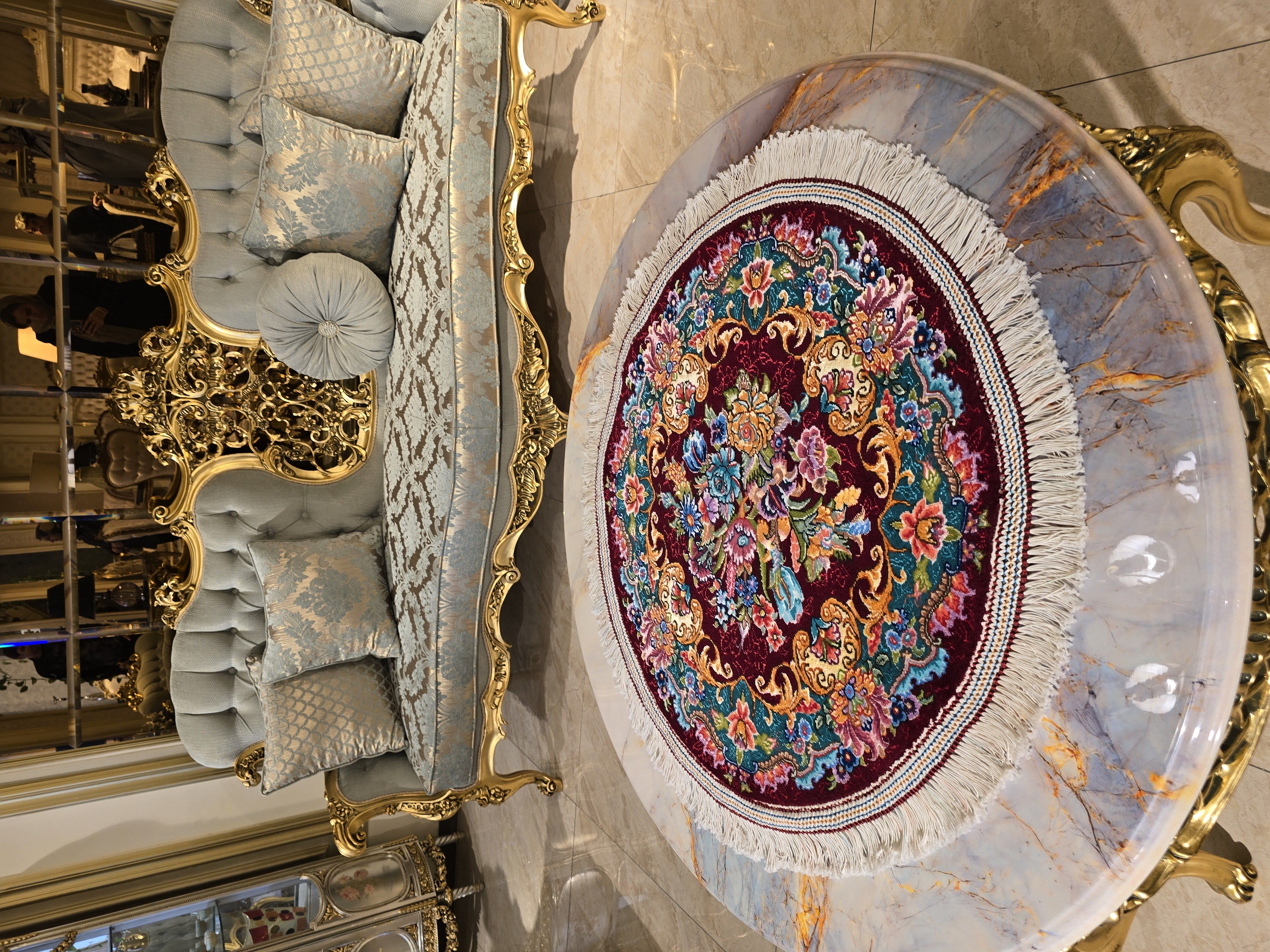 فرش رومیزی دستباف 