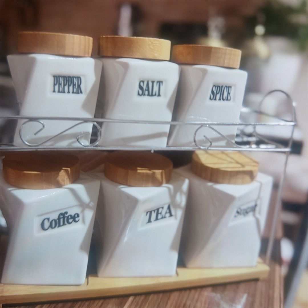 جا ادویه سرامیک سر چوب