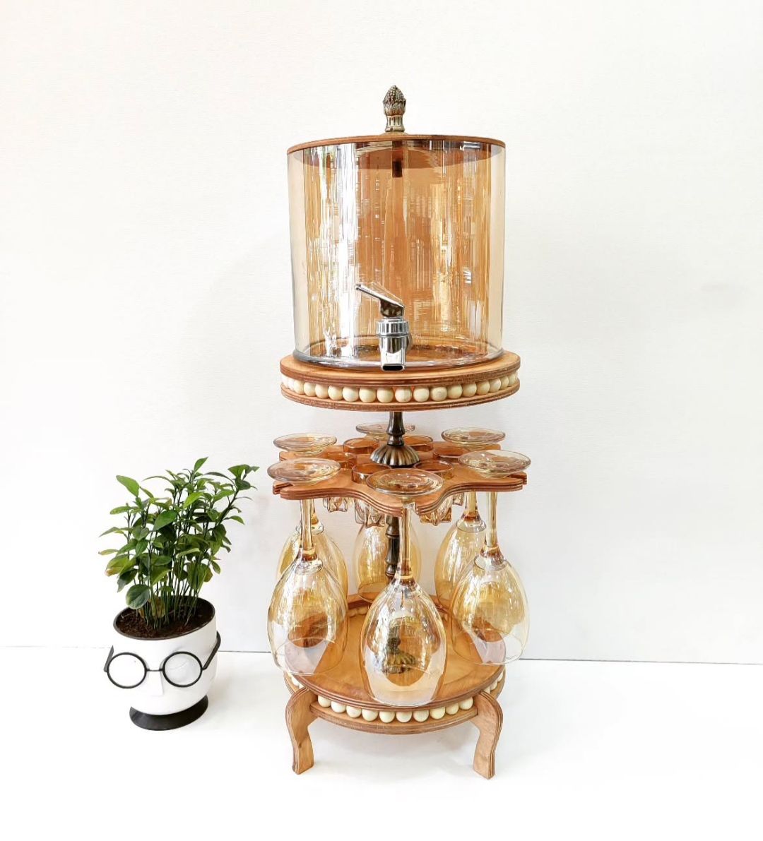 کلمن شیشه ای چرخشی