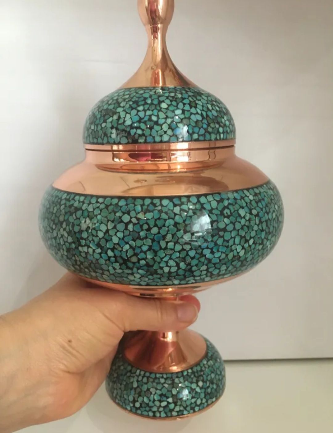ظرف مسی فیروزه کوب