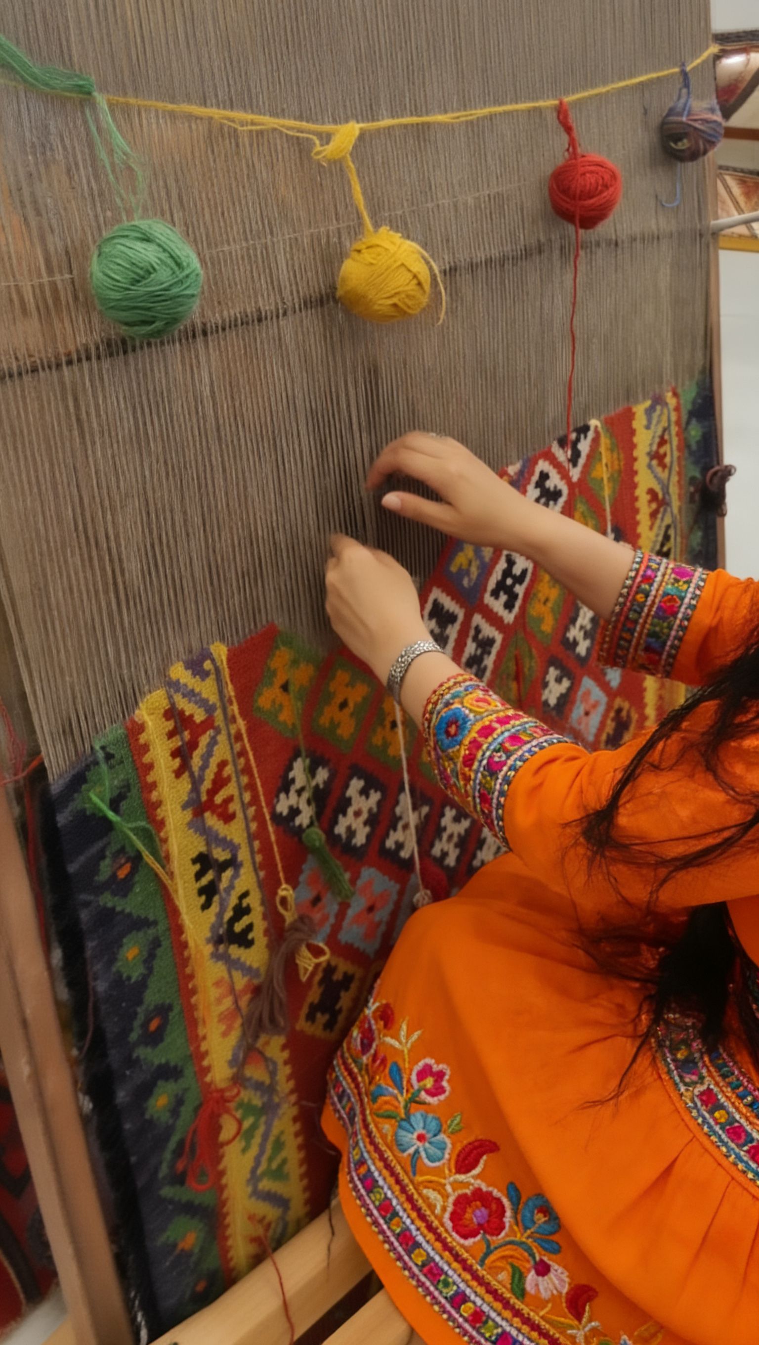 گلیم دستبافت سنتی عشایری