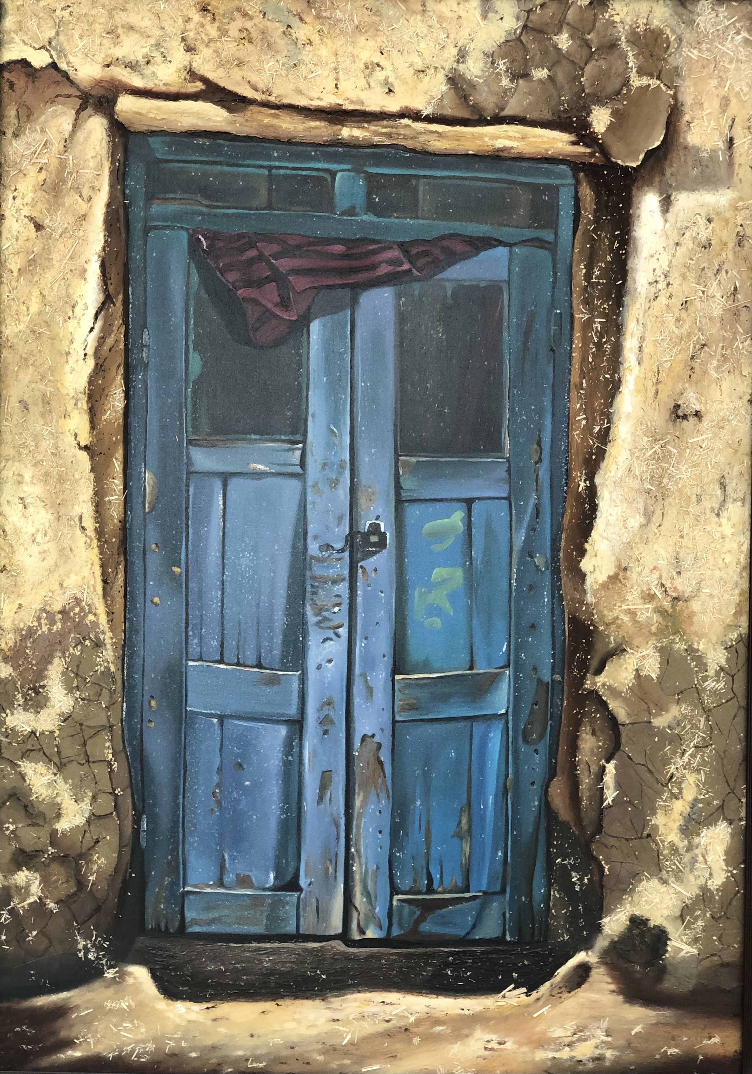 تابلوی نقاشی اورجینال با بافت سه‌بعدی