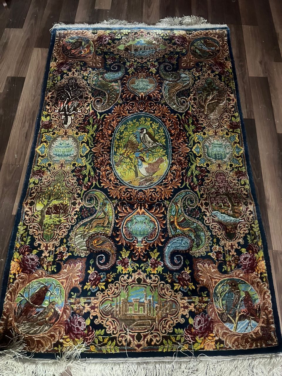 فرش دستباف تمام ابریشم ایرانی