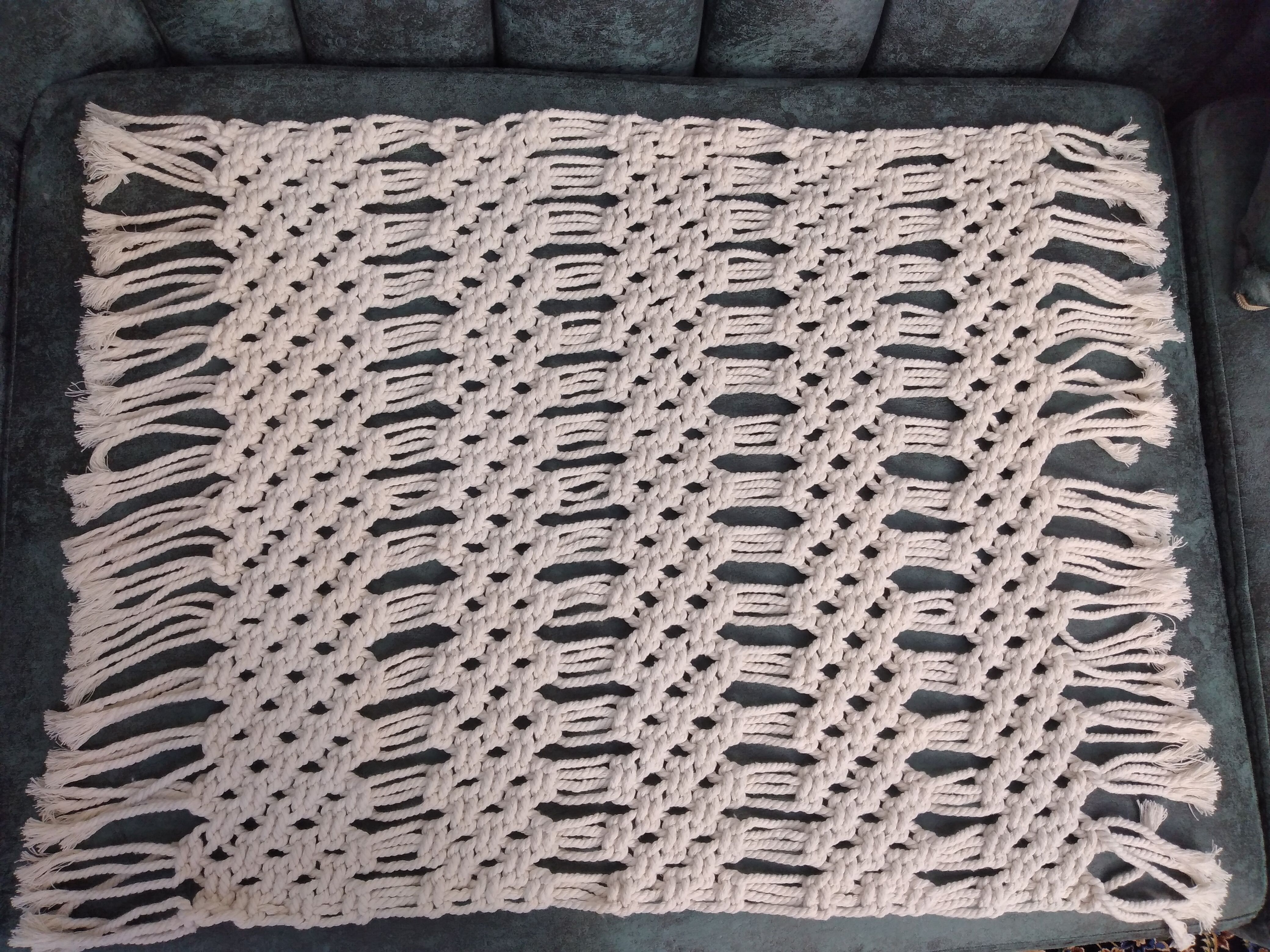 انواع بافت های مکرومه ،رومیزی 