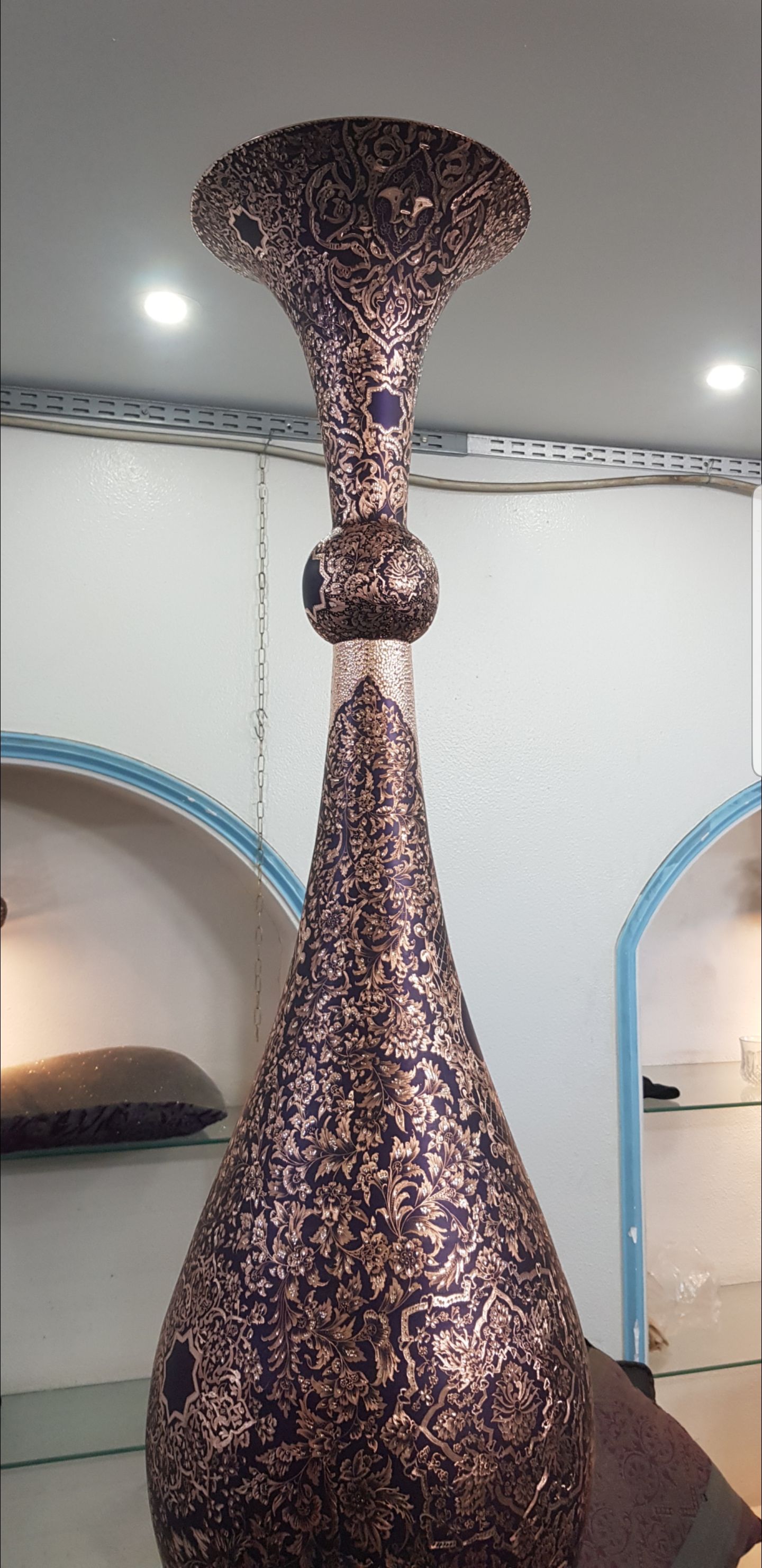 گلدان مسی صنایع دستی 