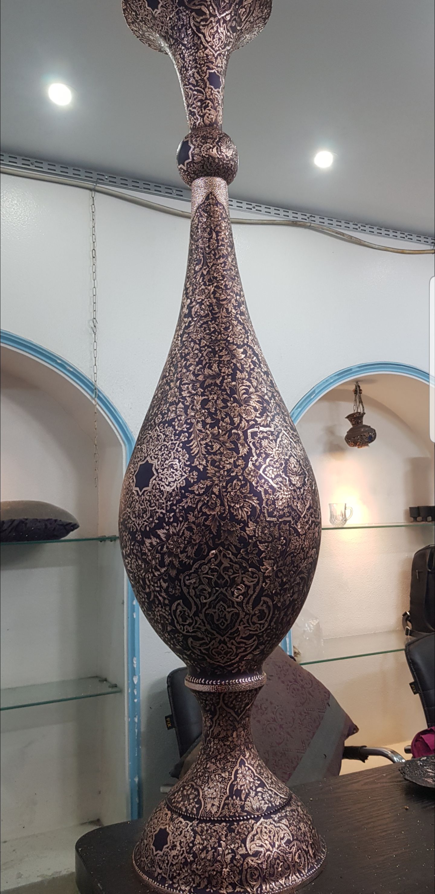 گلدان مسی صنایع دستی 