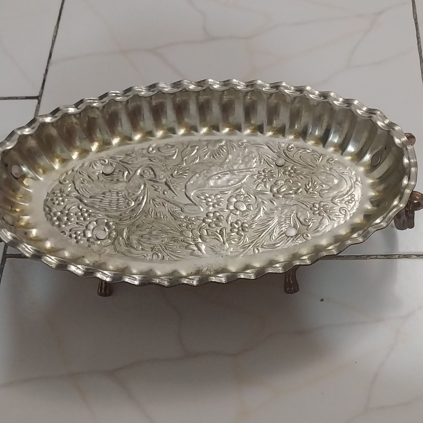  ظرف مسی خورش خوری و دیس پلو