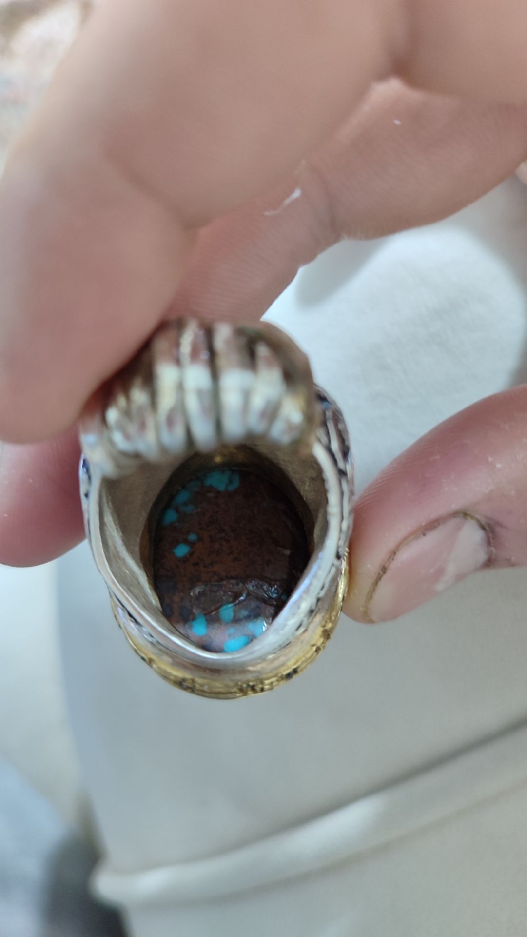 انگشتر فیروزه نیشابوری فاخر شاهانه