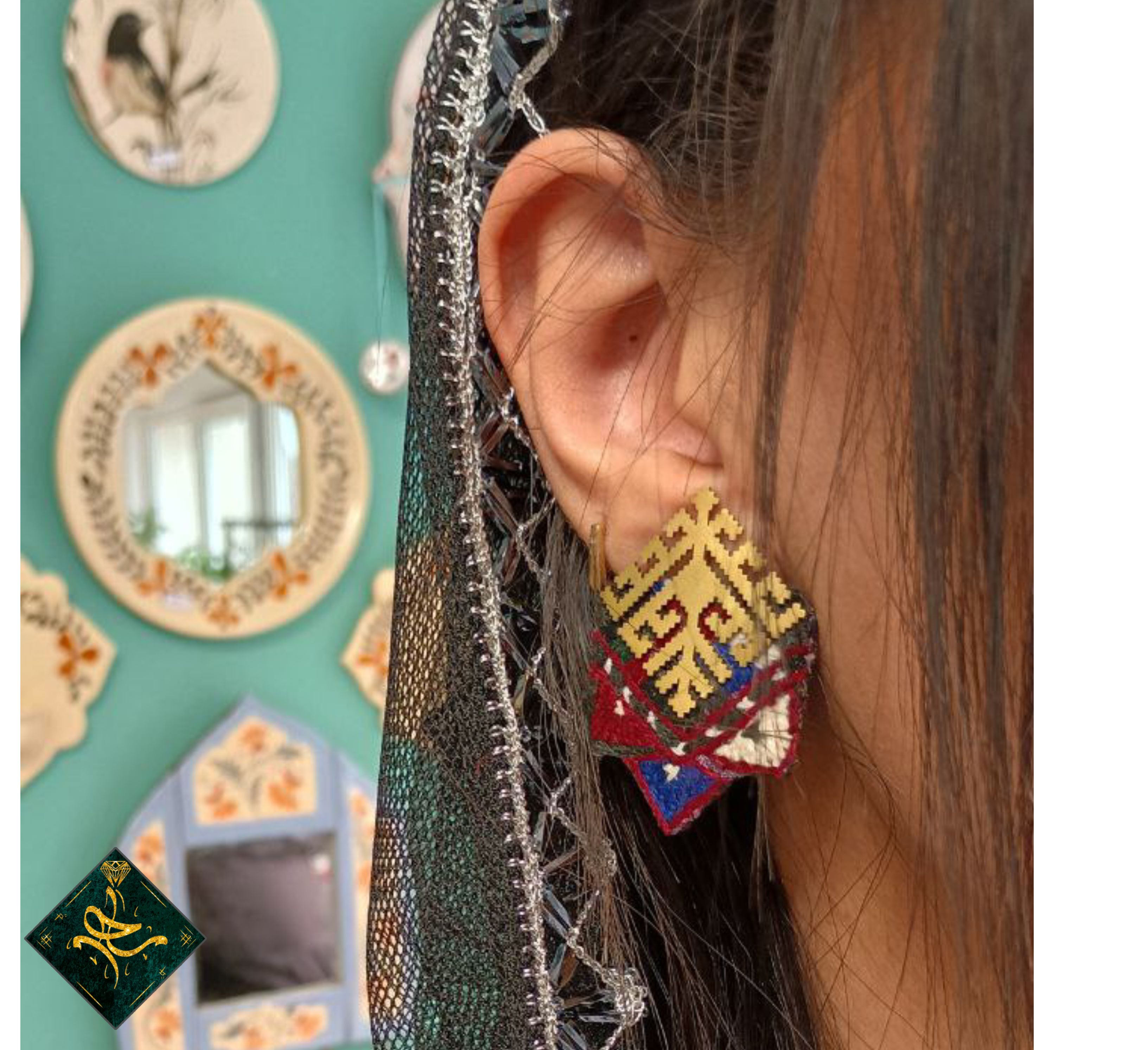 Needlework earrings